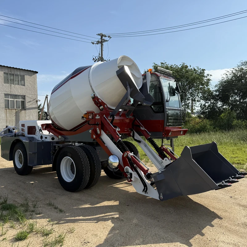 Efficient Automatic Self Loading Mobile Concrete Truck Mixer For Small Crews 3.5m³ Self Loading Mixer Truck