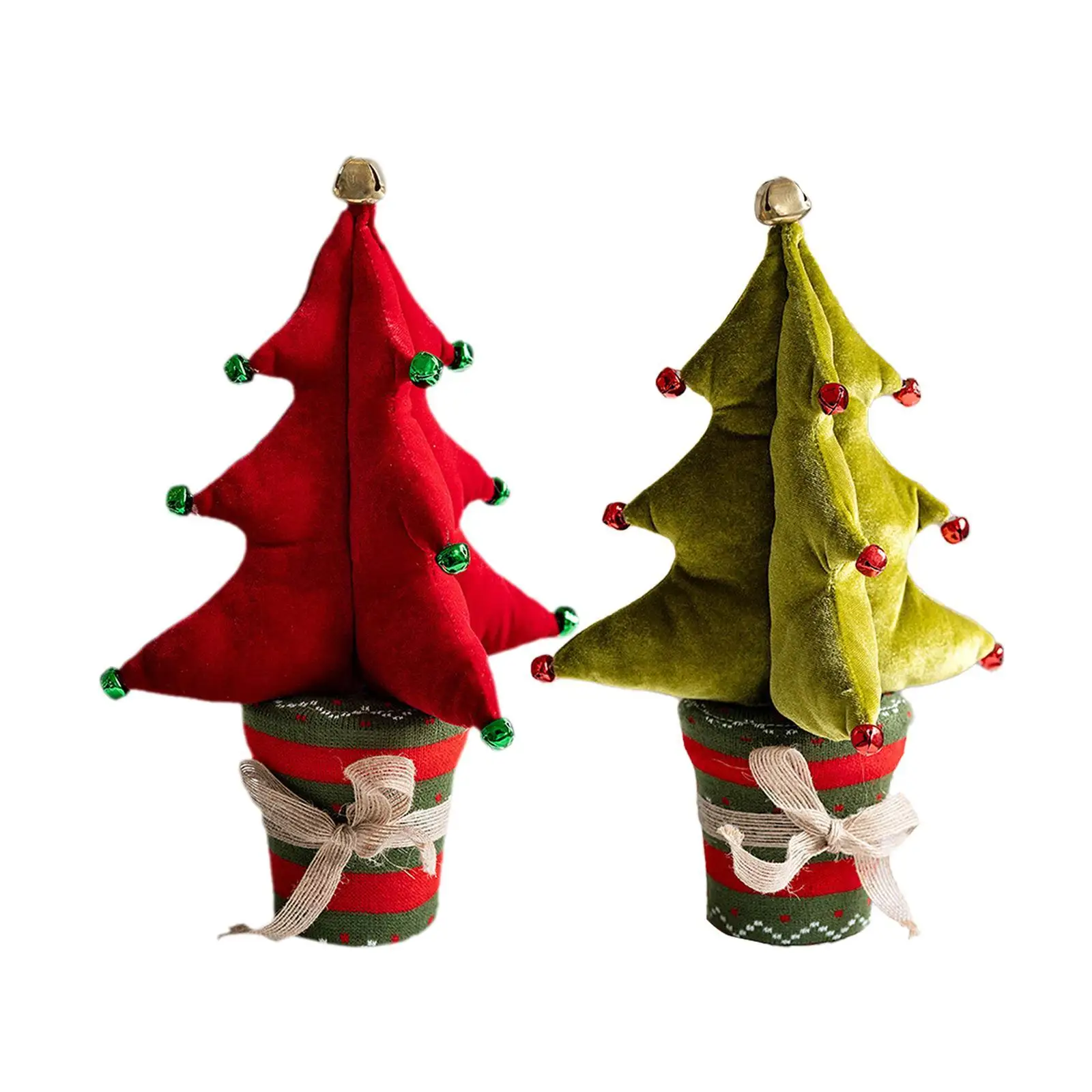 Tabletop Christmas Tree Flannel Christmas Gift Home Decor Christmas Decoration for Farmhouse Office Wedding Restaurant Desk