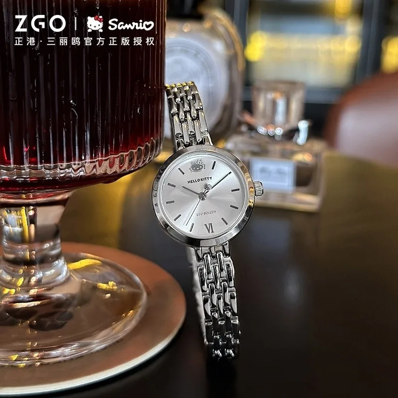 ZGO Sanrio 헬로 키티 여성용 시계, 학생용 다용도, 방수 쿼츠 시계 295