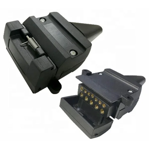 12-Pin Flat Female Trailer Socket Light Adapter