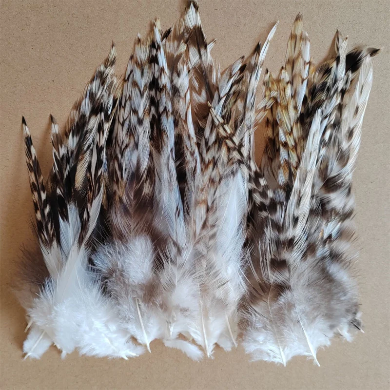 200Pcs/Lot! 4-6' 10-15cm Loose Natural Rooster Saddles Feathers for Art, Millinery, Craft, Rooster, Grizzly, Trim
