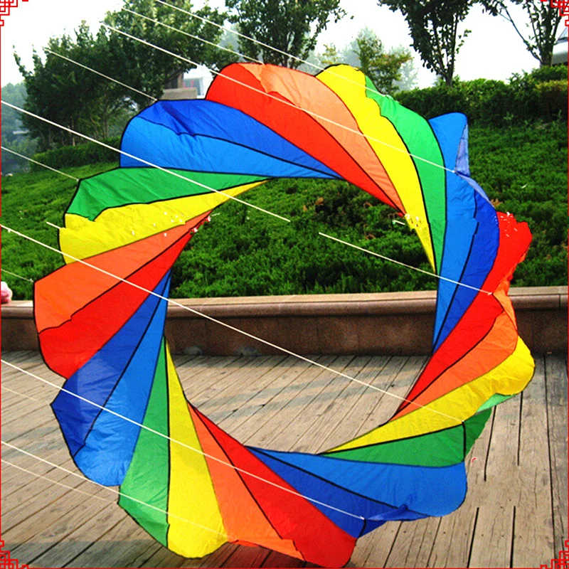 free shipping 2m kite ring flying pendant kite windsocks kite factory nylon kite paraglider recreational parachute steering kite