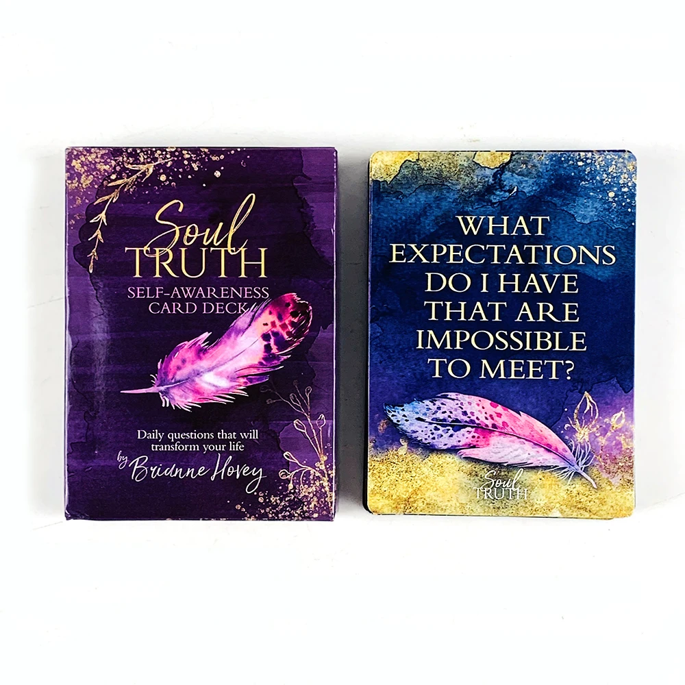 Soul Truth Self-Awareness Oracle Cards Deck Daily Questions That Will Transform Your Life Cards,Halloween and Christmas Gifts