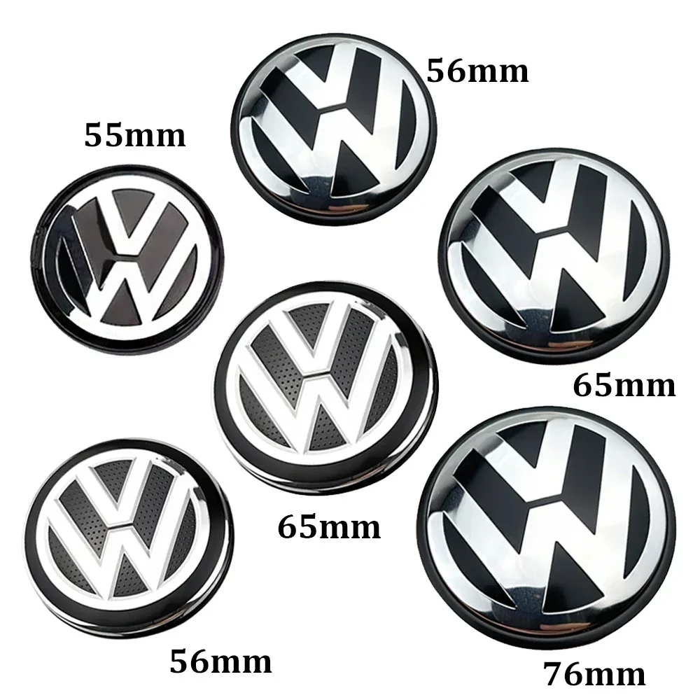 

Styling Mouldings 4pcs Volkswagen Wheel Center Hub Caps 56mm 65mm 70mm Wheel Cover Accessories For VW Golf 4 5 6 7 Polo Passat B