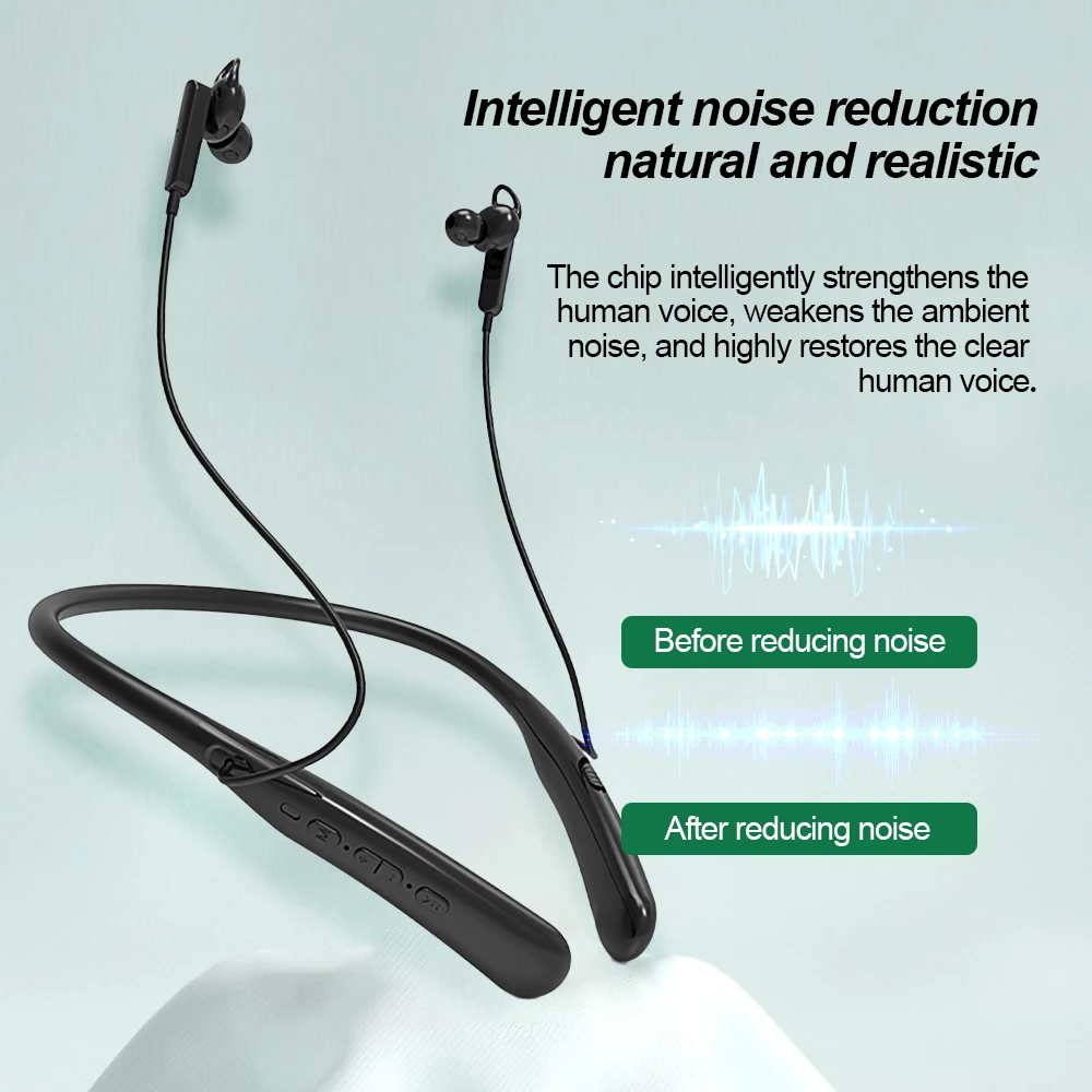 Hearing Aids for Deafness Bluetooth Rechargeable Neck Wear Elderly Hearing Loss Sound Amplifier High Quality Low Noise Hear Aid