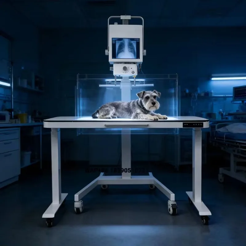 Pet Hospital Mobile Veterinary Digital Portable X-ray Machine with Detector CE Certification 40-125KV 110V/220V 5KW Power Class