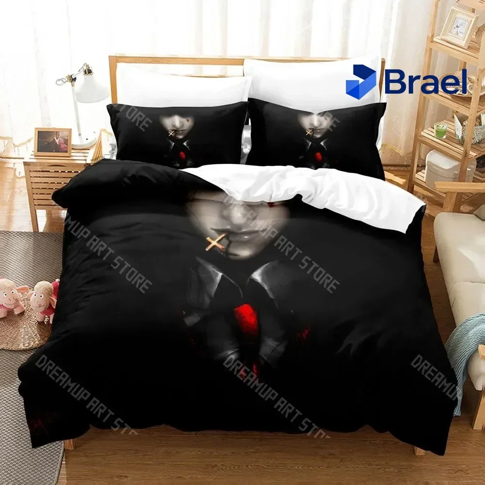 Exquisite 3D Print Hellsing Anime Bedding Set Single Twin Full Queen King Size Bed Set Adult Kid Bedroom Duvet Cover Sets Home T