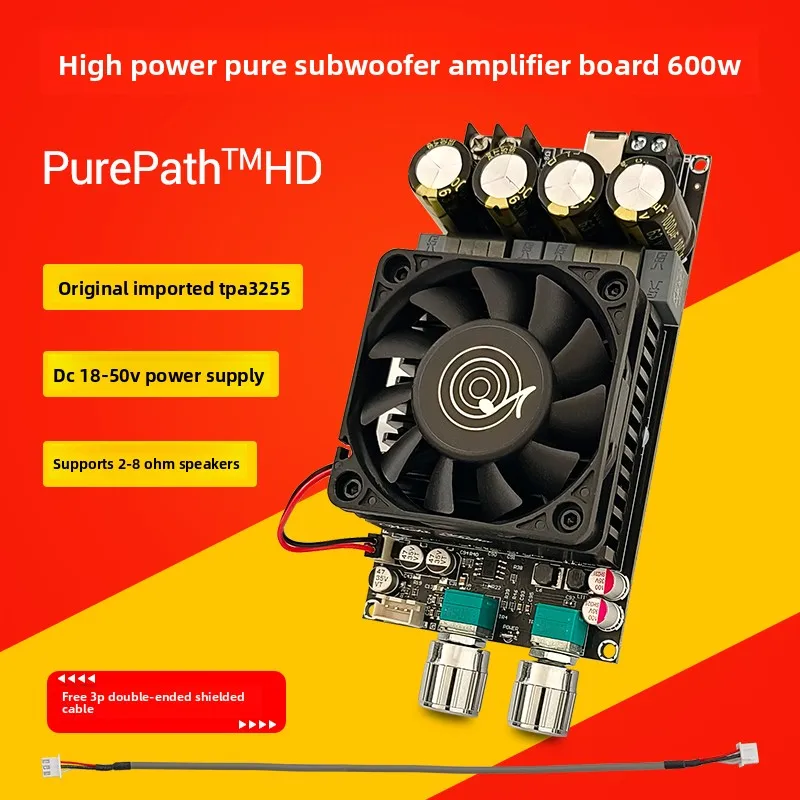 carte-amplificateur-de-subwoofer-actif-600w-avec-filtre-passe-bas-mono-controle-de-frequence-et-de-volume-tpa3255