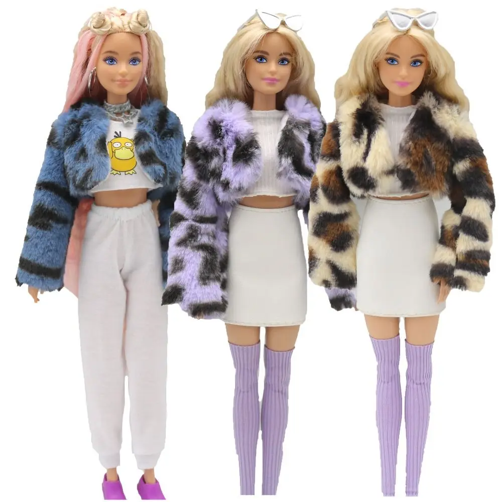 Fashion Doll Plush Overcoat New DIY Casual Wear Doll Skirt Socks Multi-Colors Doll Winter Clothes 30cm Doll