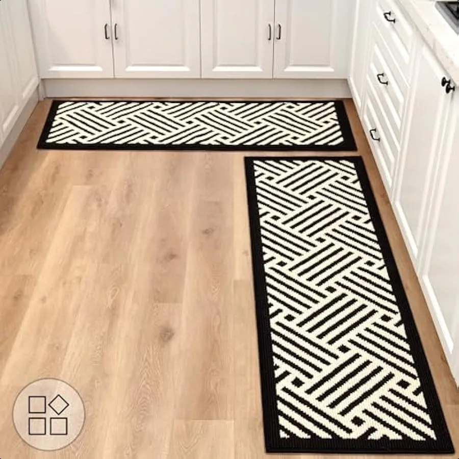 Kitchen Mats for Floor Kitchen Rugs Non Slip Washable Runner Rugs for Kitchen Floor 47" x 17.7" Stain Resistant Comfort Standin