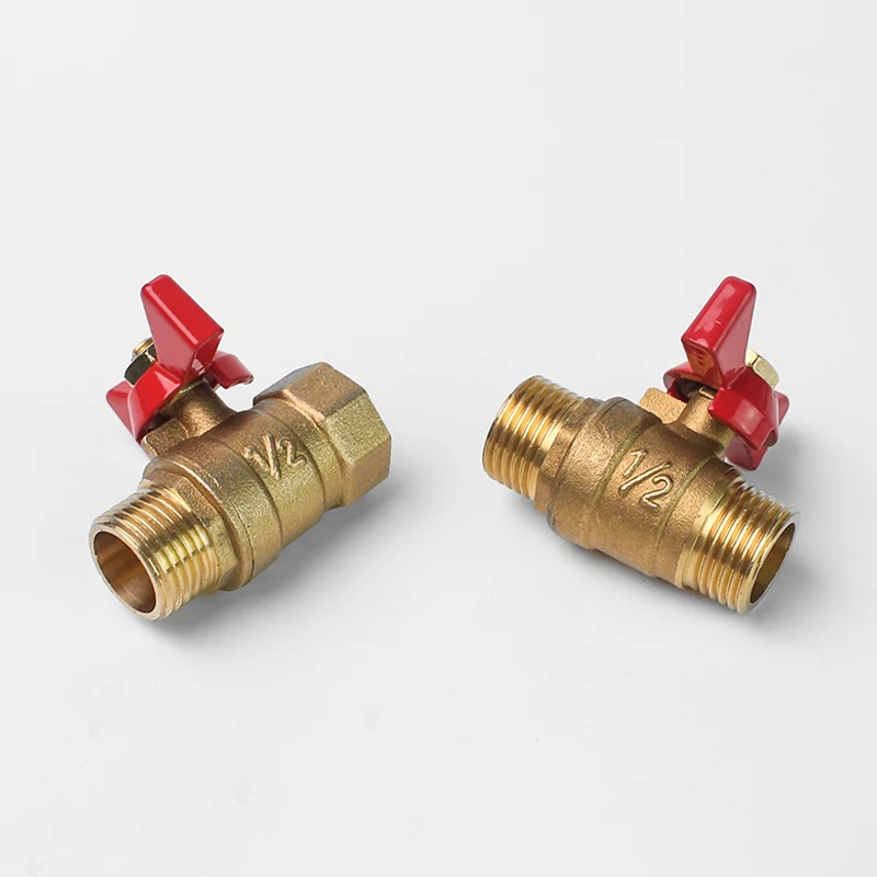 Robuuste messing kogelkraan voor luchtcompressor, man-vrouw, ideaal voor watergasolie, 1/4" 3/8" 1/2" BSP-schroefdraad