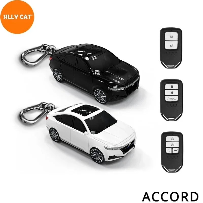 Car Shape Car Key Fob Case Cover Bag Protect Suit For HONDA Accord CIVIC 10 X XRV Vezel Fit Jazz CRV Odyssey HRV City Key Case