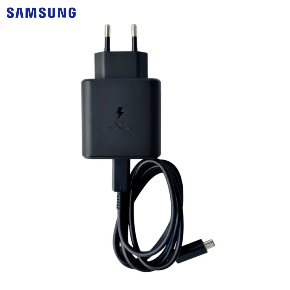 For Samsung 45W Super Fast Charger EU Adapter 1.8M 5A Type C Cable Galaxy S25 S24 S23 Ultra Plus FE Edge Fold FLip 6 5 A55 A36