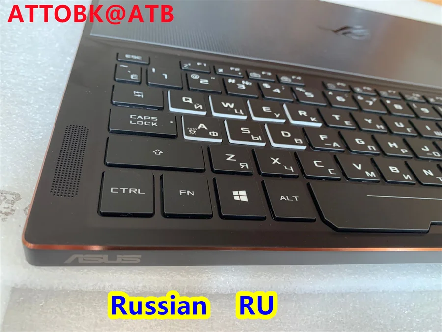 Imagem -05 - Teclado para Notebook Russo Inglês sp Latino para Asus Rog Zephyrus Gx501 Gx501v Gx501vsk Gx501vi Gx501vik Retroiluminado com Tampa c Novo