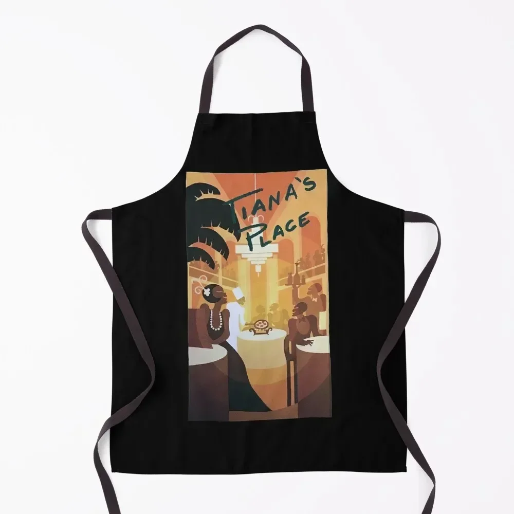 

Tiana's Place Apron Kitchen accessories kitchen jacket woman Men's Kitchen Barista Apron