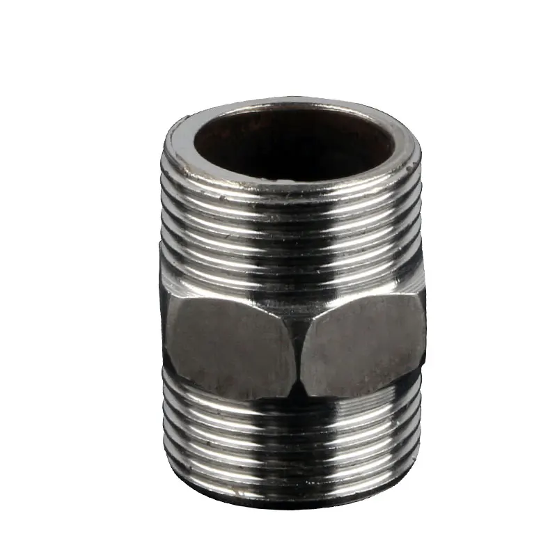 Stainless steel thickened 25MM external thread to 25MM butting external thread 25MM straight external thread water pipe joint