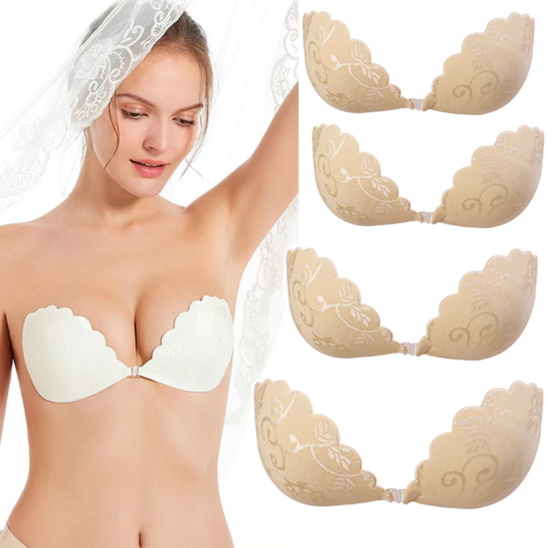 

Silicone Chest Stickers Lift Up Nude Bra Self Adhesive Bra Nude Invisible Cover Bra Pad Sexy Strapless Breast Petals Nipple Pads