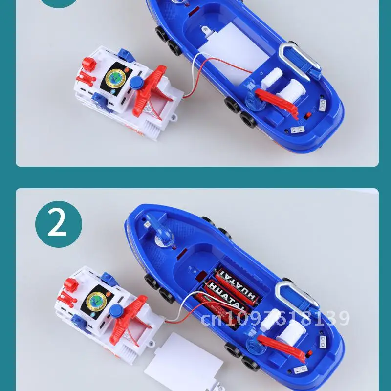 Children's Fire Boat Toy Electric Sea Ship Underwater Boat Model Water Luminous Toy Boat