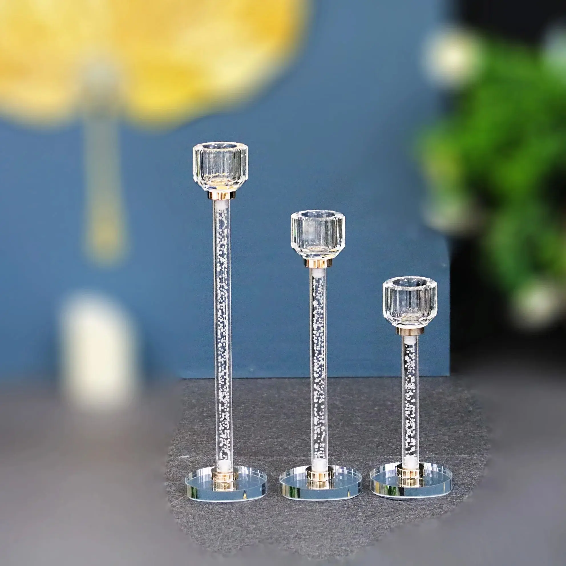 

3PS/set Creative ModRoom Living Room Table K9 Crystal Candlestick Candlestick Arrangement Home Decorations