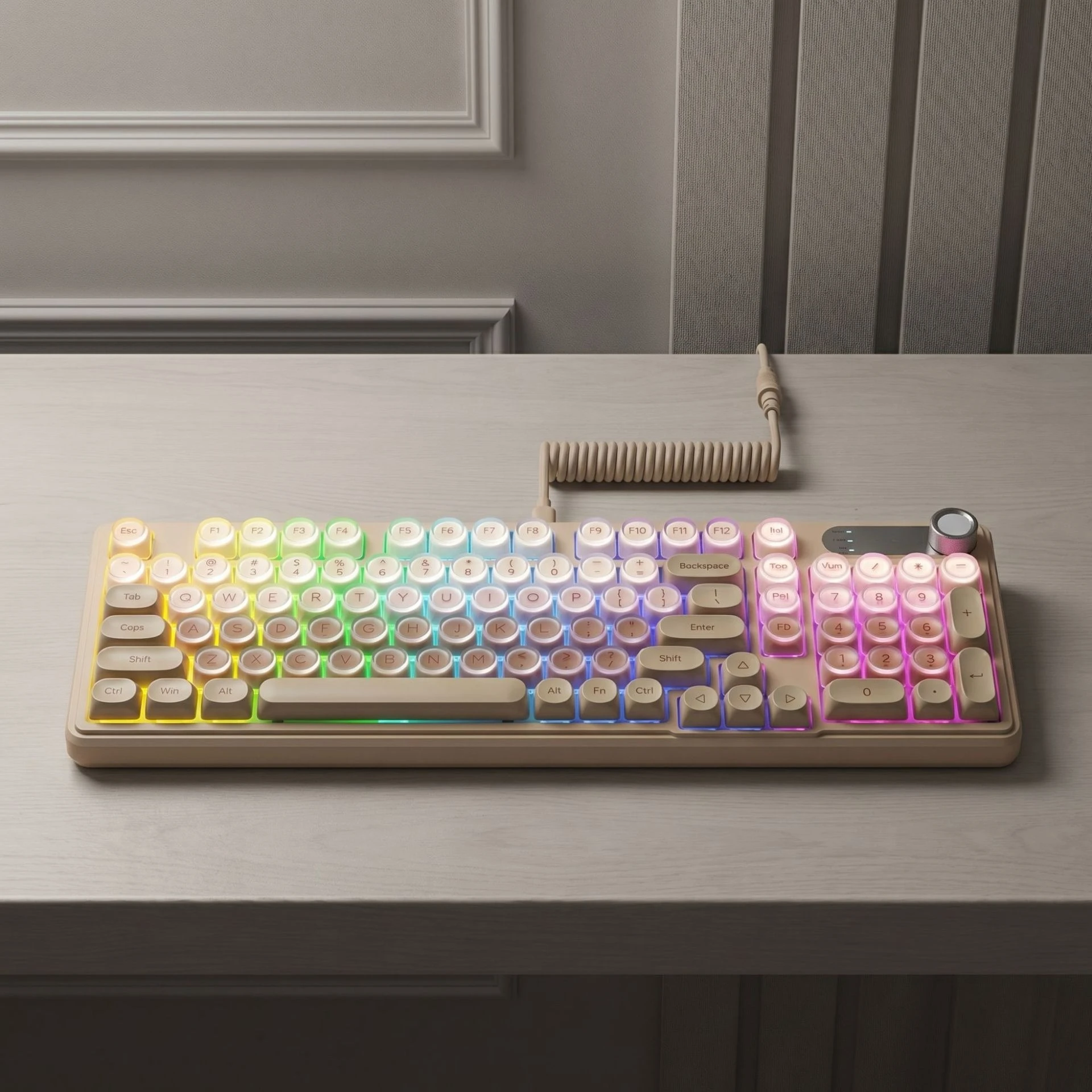 High-value Shuangpin skin tone foundation wireless bluetooth keyboard girls mechanical feel keyboard
