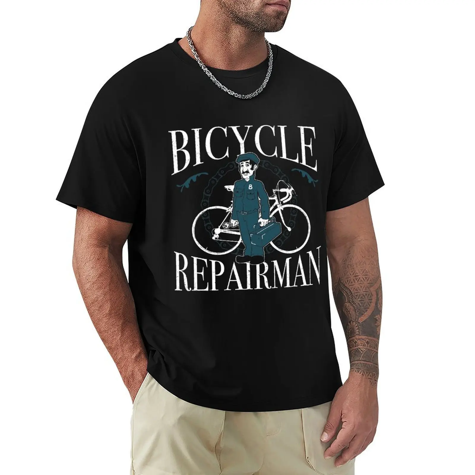 The Bicycle Repair Man T-Shirt vintage anime shirt Aesthetic clothing Men's t-shirts