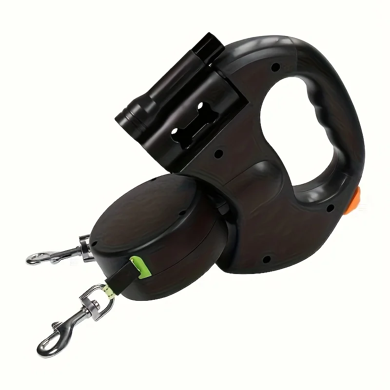 

Customizable Two Leash Retractable Dog Puller Outdoor Small and Medium Dogs Walking Tool Without Battery and Poop Bag