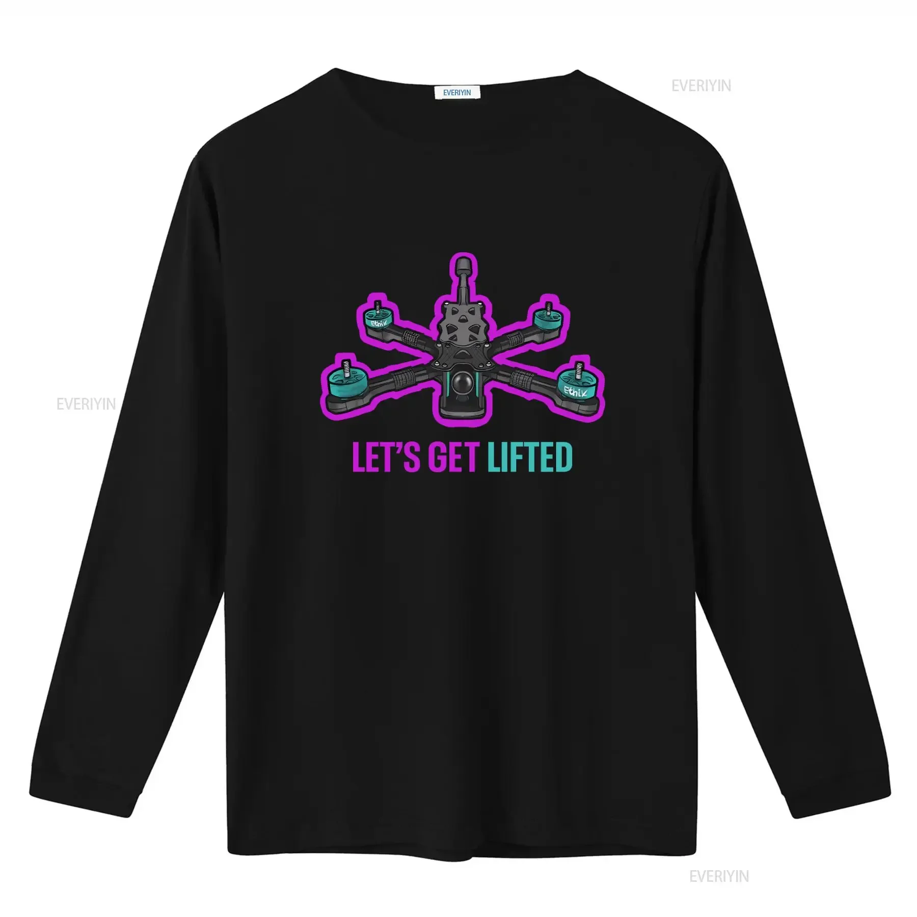 Let's Get Lifted Tri Blend Crew T Shirt for Fpv Hobby Quadcopter Drone Enthusiast vintage Washed Stylish Soft Comfortable