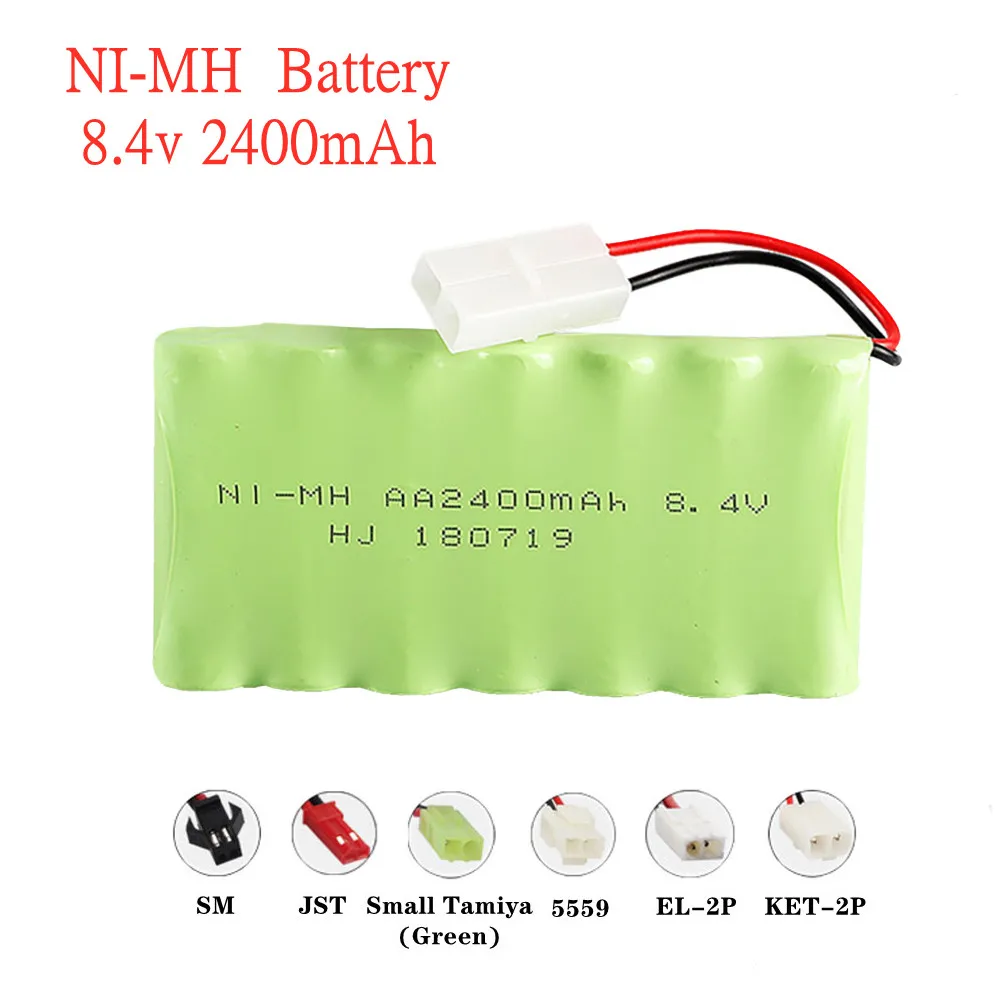 

AA 2400mAh 8.4v Ni-MH Battery For RC Boats Cars Trains Toy Tools Model 8.4V 2400mAh NI-MH Battery Pack