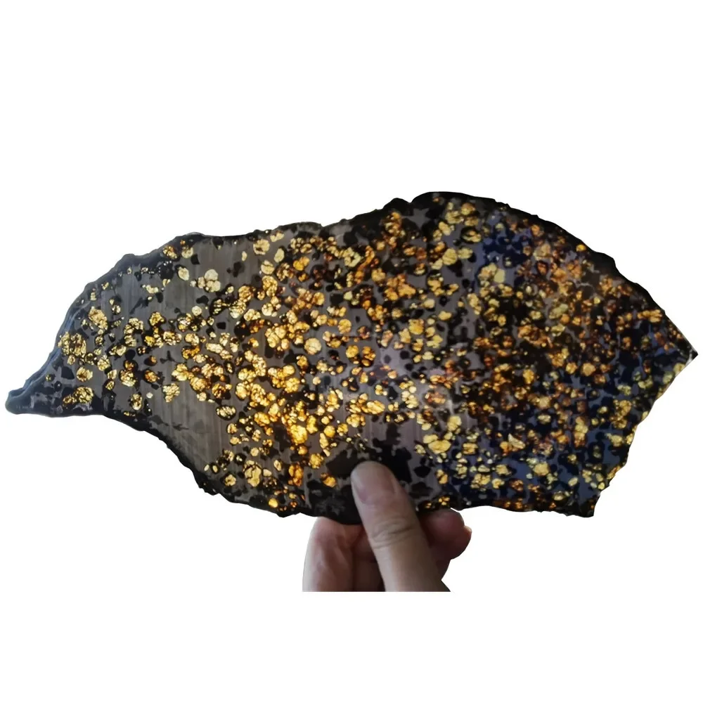 High-quality Kenyan olive meteorite 310g heavy top meteorite slice length 30CM width 24CM