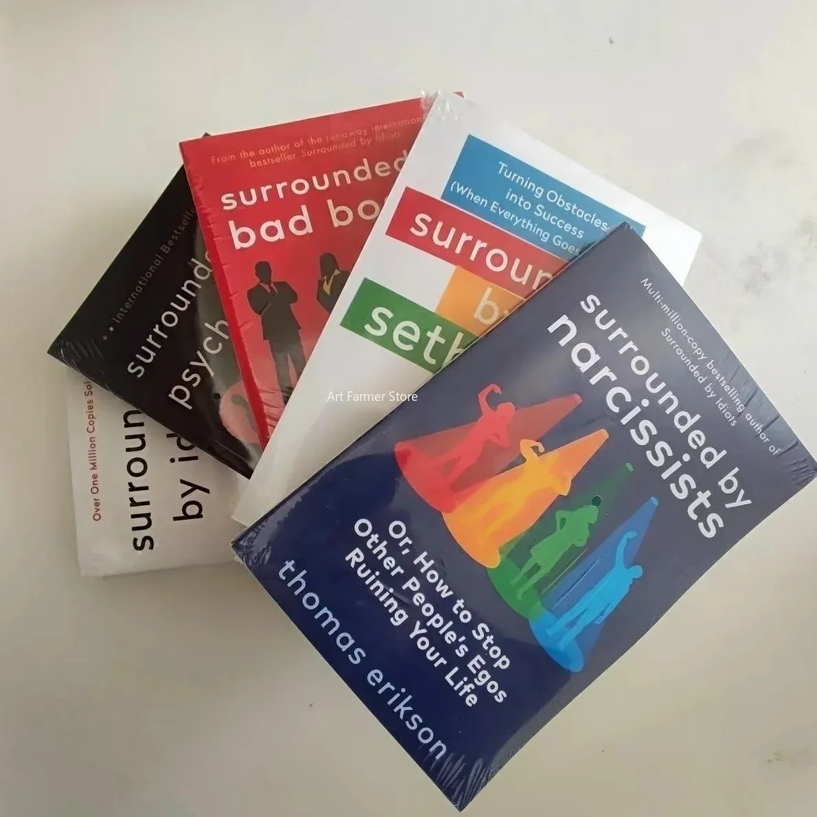 Set de 5 libros de Thomas eridson, libro en inglés, de psicopaths, de Bad Heads, de narcisists