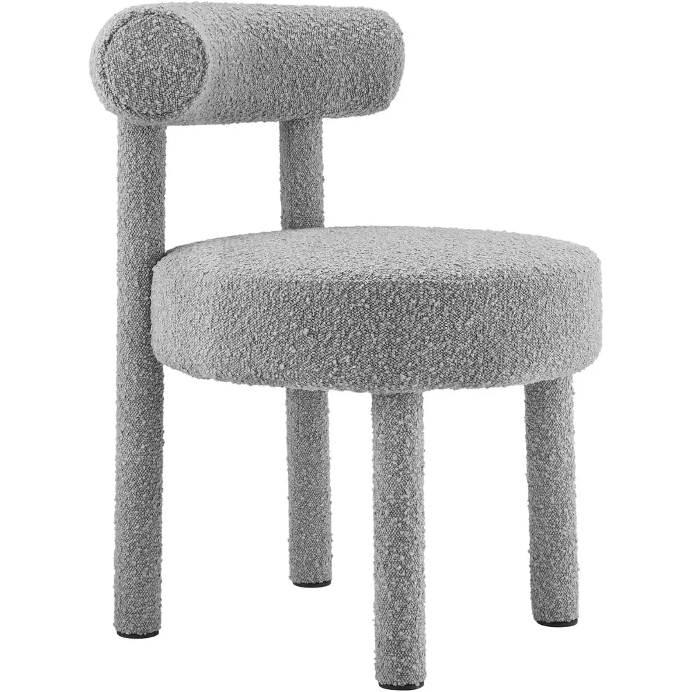 Toulouse Boucle Fabric Dining Chair in Light Gray by Modway EEI-6387-LGR