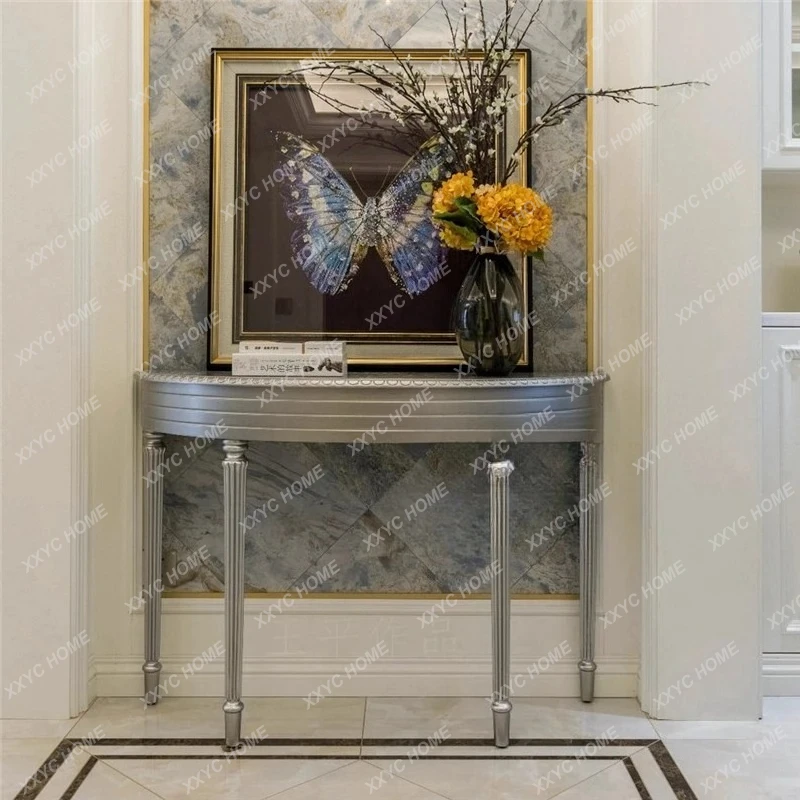 

Современный простой домашний столик в стиле лёгкой роскоши для прихожей