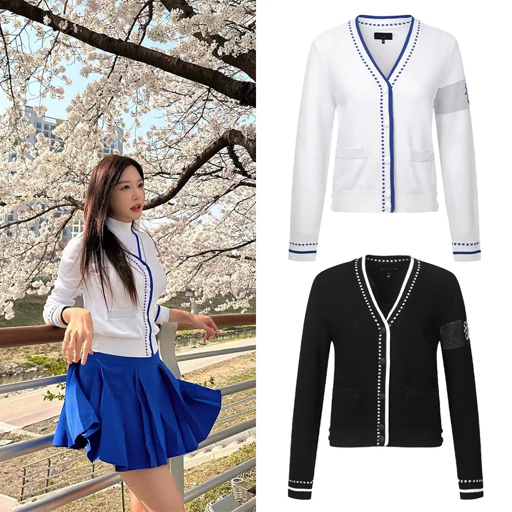 

High-End Women's Knitted Open Cardigan Trendy V-Ne Spor High Elastici Premium Fabric Jaet Autumn New Sle Commute Sle