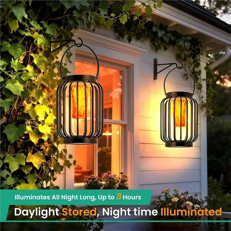 [NEW!A08R】 Outdoor Light Replacement Parts- Top-Waterproof For Solar Light For Lantern With Flickering Flame(2-Pack)