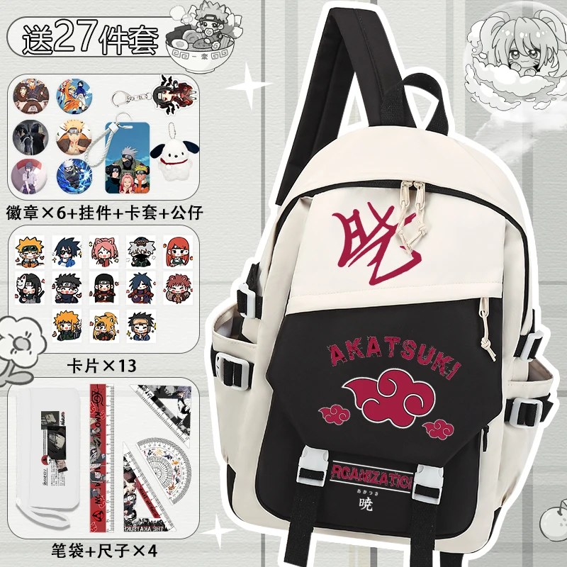 

Naruto Backpack Teen Cartoon Fashion Print Large Capacity Lightweight Backpack School Backpack Luxury Big Package