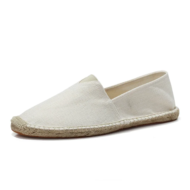 Mann Espadrilles Hanf Leinwand Flache Schuhe Plus Größe Fischer Fahren Schuhe Frauen Nähen Flachs Schuhe Slip auf Loafers Casual