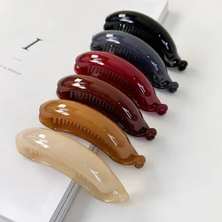 Korean Simple Temperament High Ponytail Buckl Clip Headband Retro Twist Hair Clip 2024 New Womans Hairpins Solid Color Barrettes