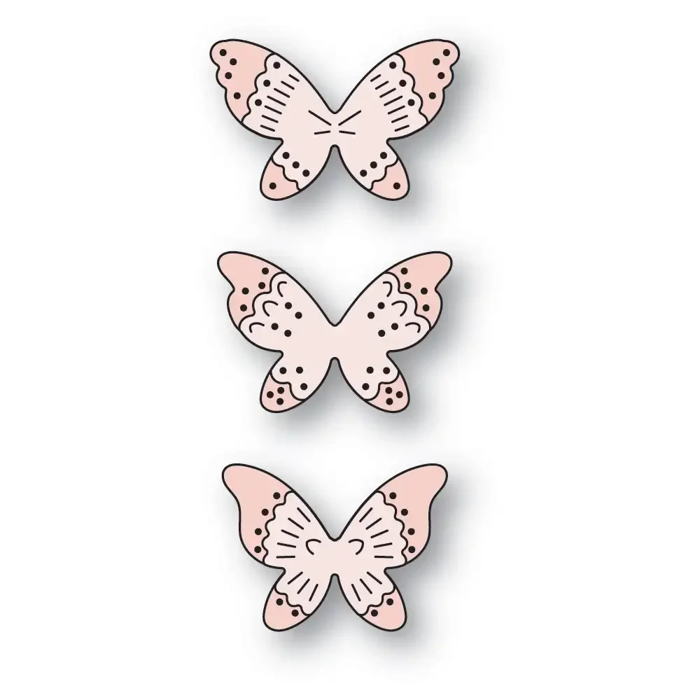 

New Spring Butterfly Trio Metal Cutting Dies For Decorating Scrapbook Diy Paper Card Album Mould Embossing Craft 2024 Arrival