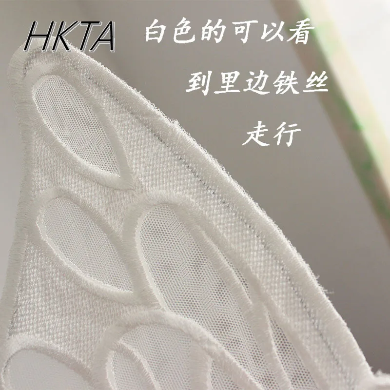 Feito à mão gótico bruxa preto branco cor dupla cos borboleta asa volta decoração lolita meninas bonito kawaii borboleta asas de anjo