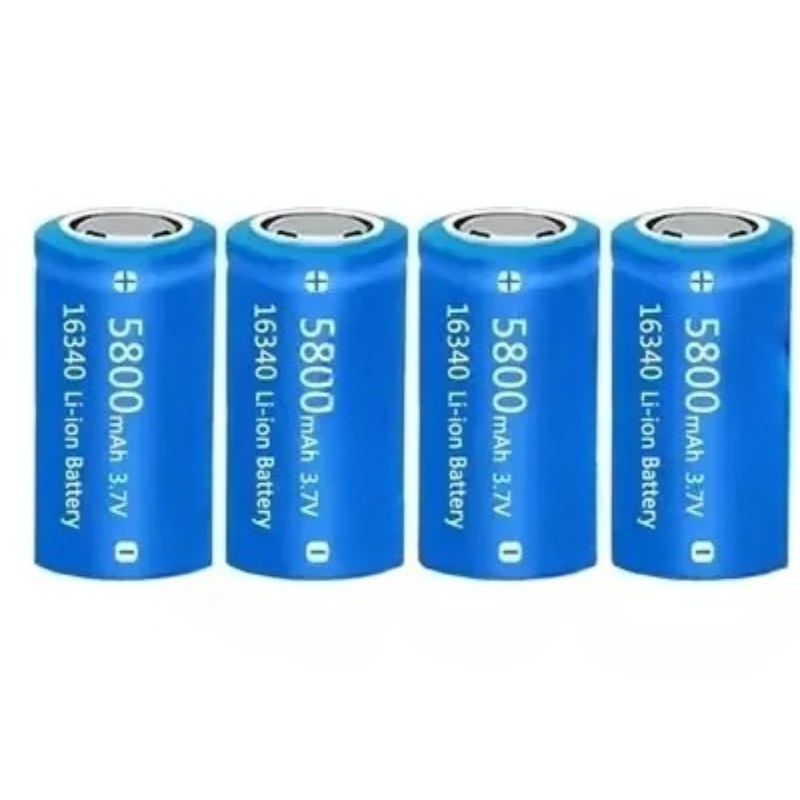 For 16340 CR123A Battery Rechargeable Li-ion 16340 Batteries CR123A Battery for LED Flashlight Wall Charger Travel 3.7V 5800mAh