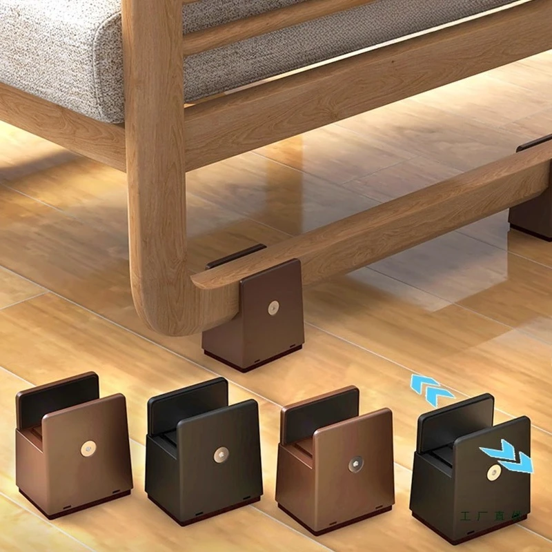 

Adjustable bed foot height increase table foot pad coffee table furniture cabinet height base bed leg pad support