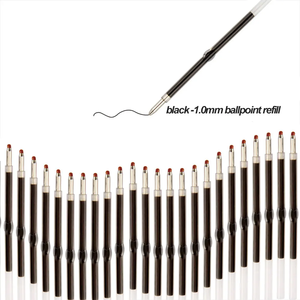 Nachfüllbare Kugelschreibermine mit großem Füllvolumen, 1,0 mm, schwarze Tinte, Kugelschreibermine, glatt schreibende schwarze Mine, Bürobedarf – Detail 1