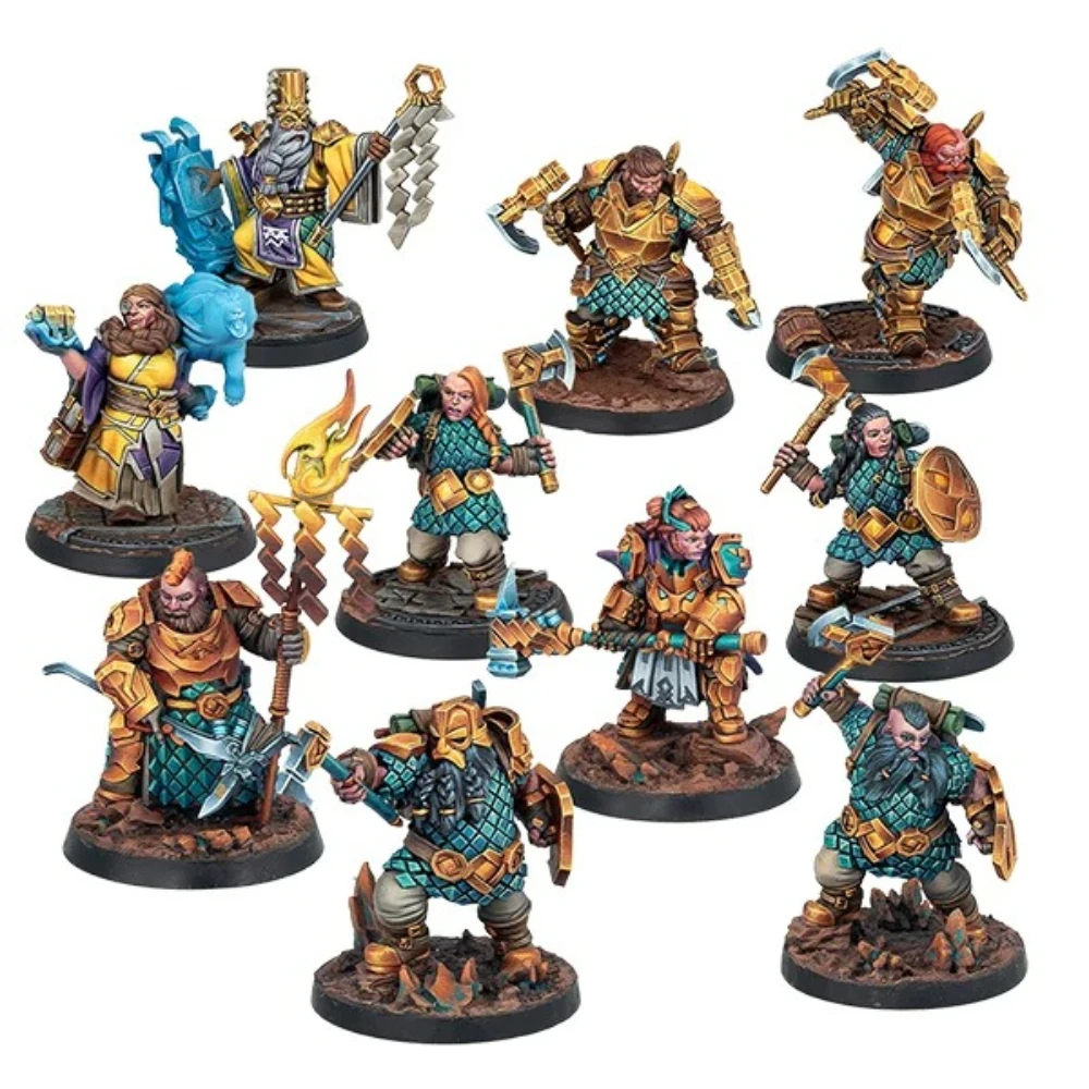 Cast Resin Model Assembly Kit, Table Game, Resin Figure 10 Set, Including Base
