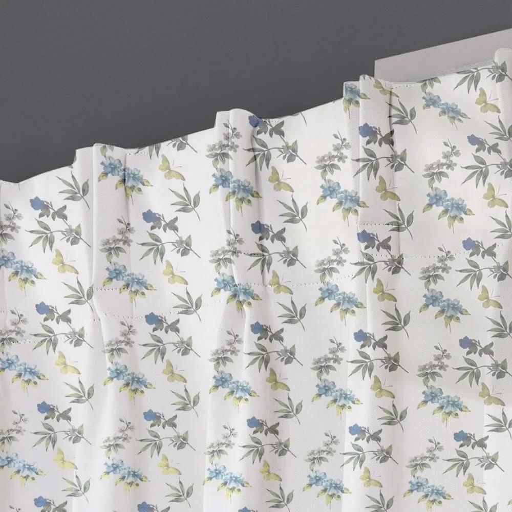 Cortinas opacas con aislamiento térmico con diseño de plisado doble para dormitorios y salas de estar, paneles de oscurecimiento de habitaciones con lazo