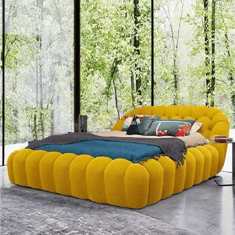 Modern Double Bed Beauty Nordic Design Multifunctional Sofa Bed European Simple Safe Children Wooden Beliche Hotel Furniture