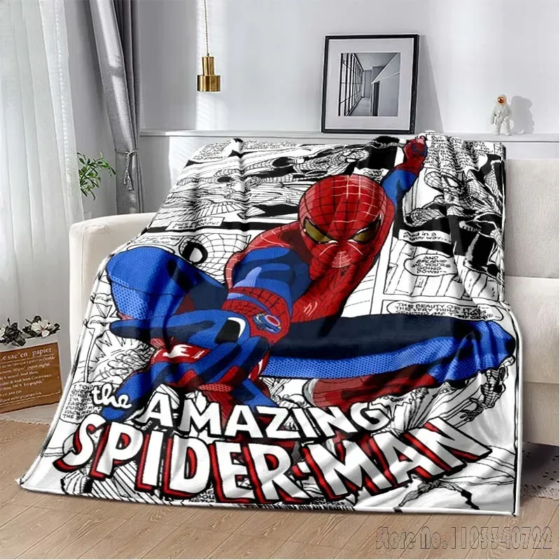 Selimut motif HD Anime Avengers SpiderMan, selimut piknik bepergian, selimut rumah tangga dewasa anak-anak, hadiah selimut