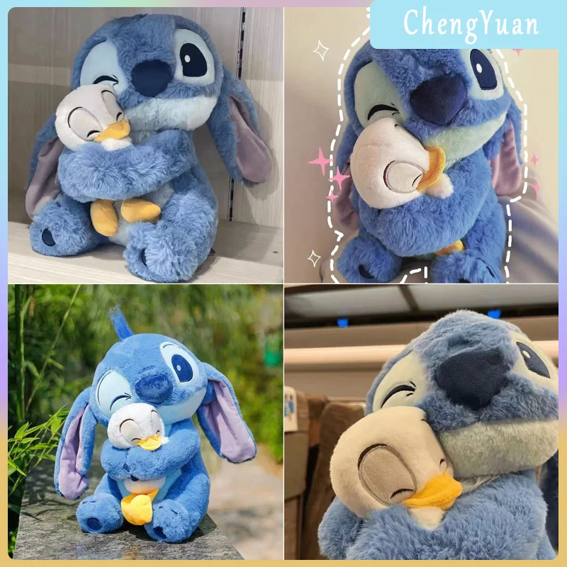 

New Duck-Hugging Stitch Dolls Event Gifts Throw Pillows Plush Toys Figurines Wholesale Claw Machines Fine Products