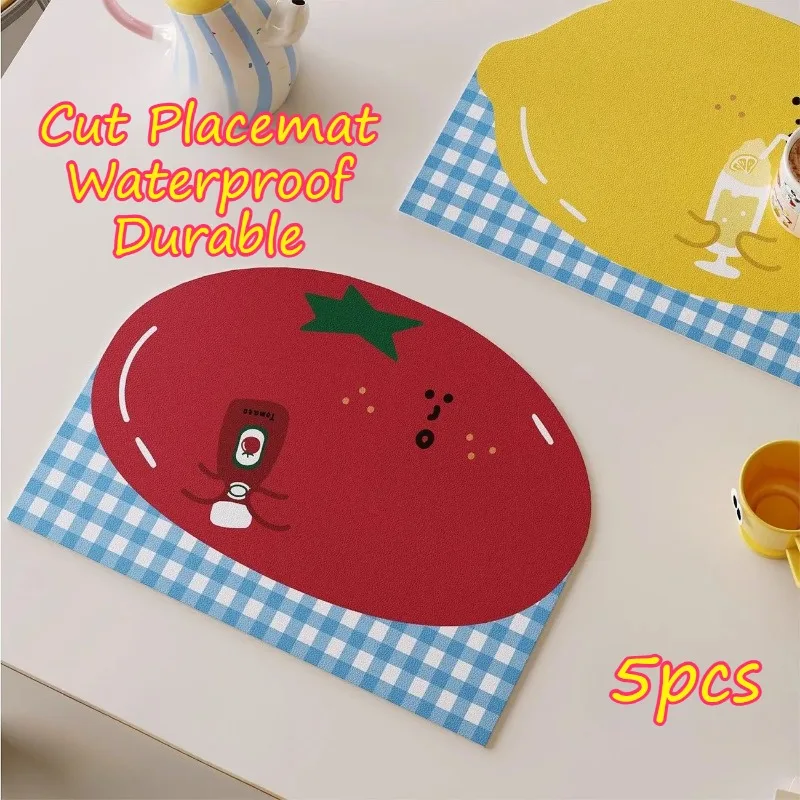 

Коврики-подставки для стола с мультяшным дизайном, милые, для кухни и столовой, декоративные, термоизоляционные, защита от ожогов, для тарелок и чашек, водонепроницаемые, маслостойкие, прочные, легко моются