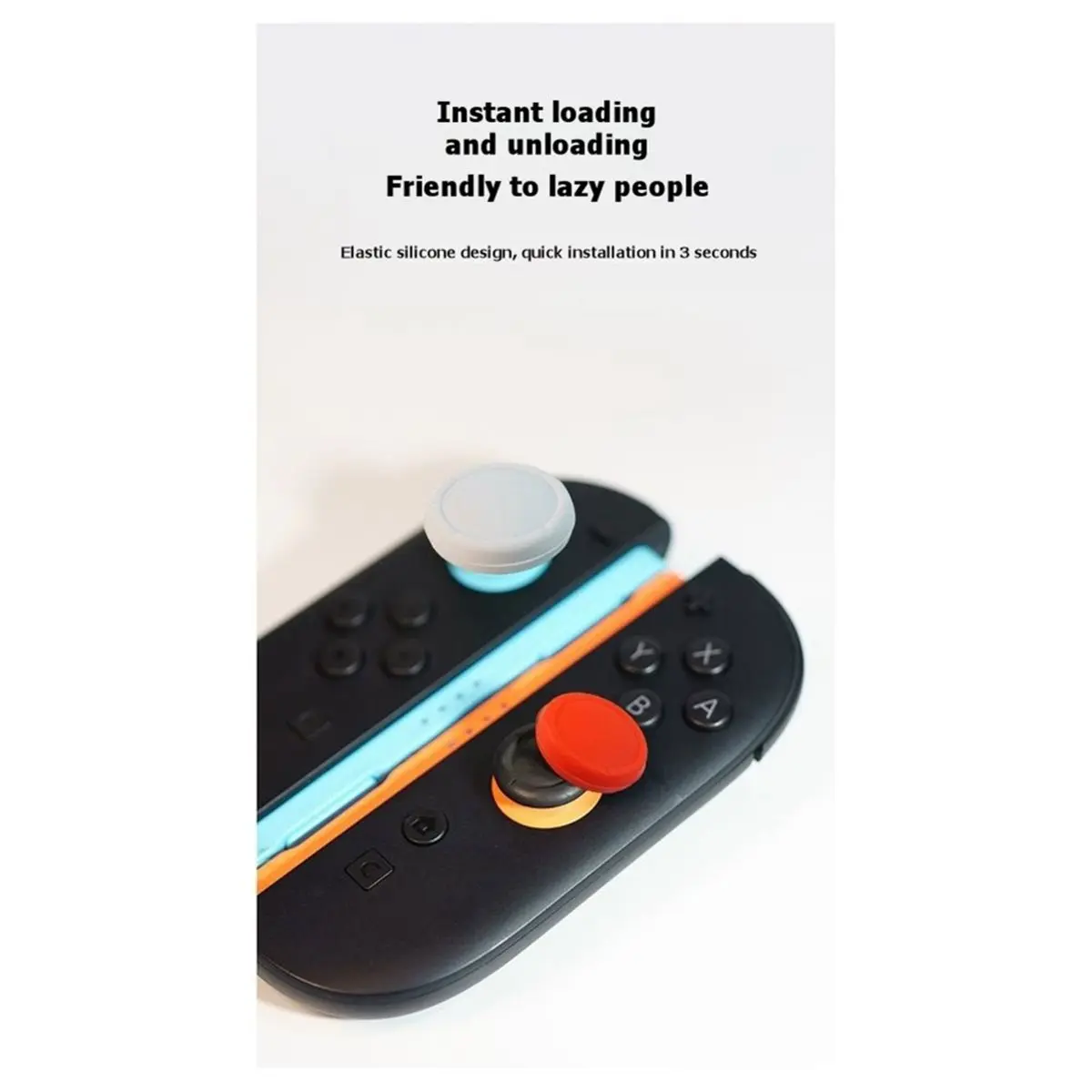 2Pcs Thumb Grip Caps Analog Controller Gamepad Thumb Stick Grips for Switch NS 2 Controller A
