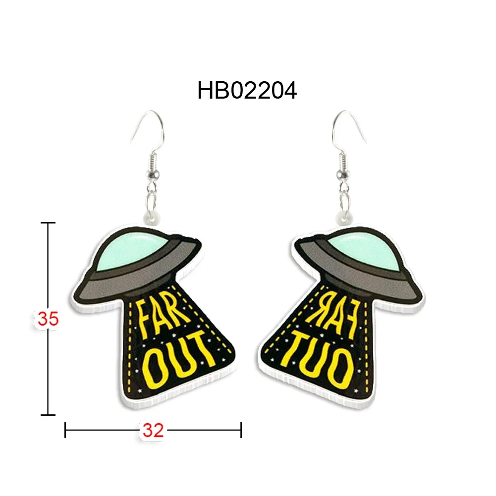 

Acrylic Drop Earrings Funny ET Big Long Drop Dangle Earrings for Women Gifts Children